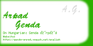 arpad genda business card